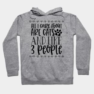 All I Care About Are Cats And Like 3 People. Hoodie